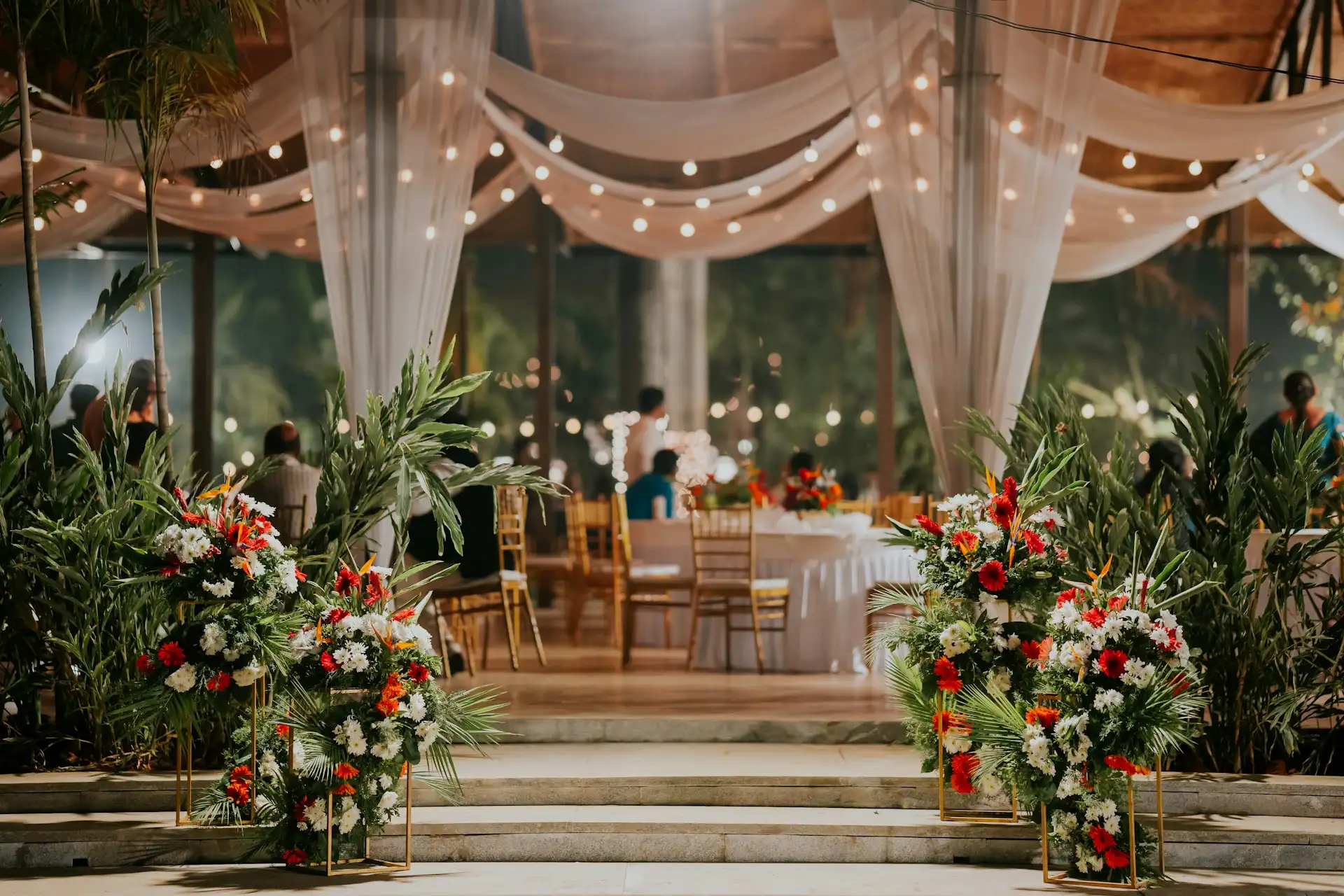Elegant wedding couple