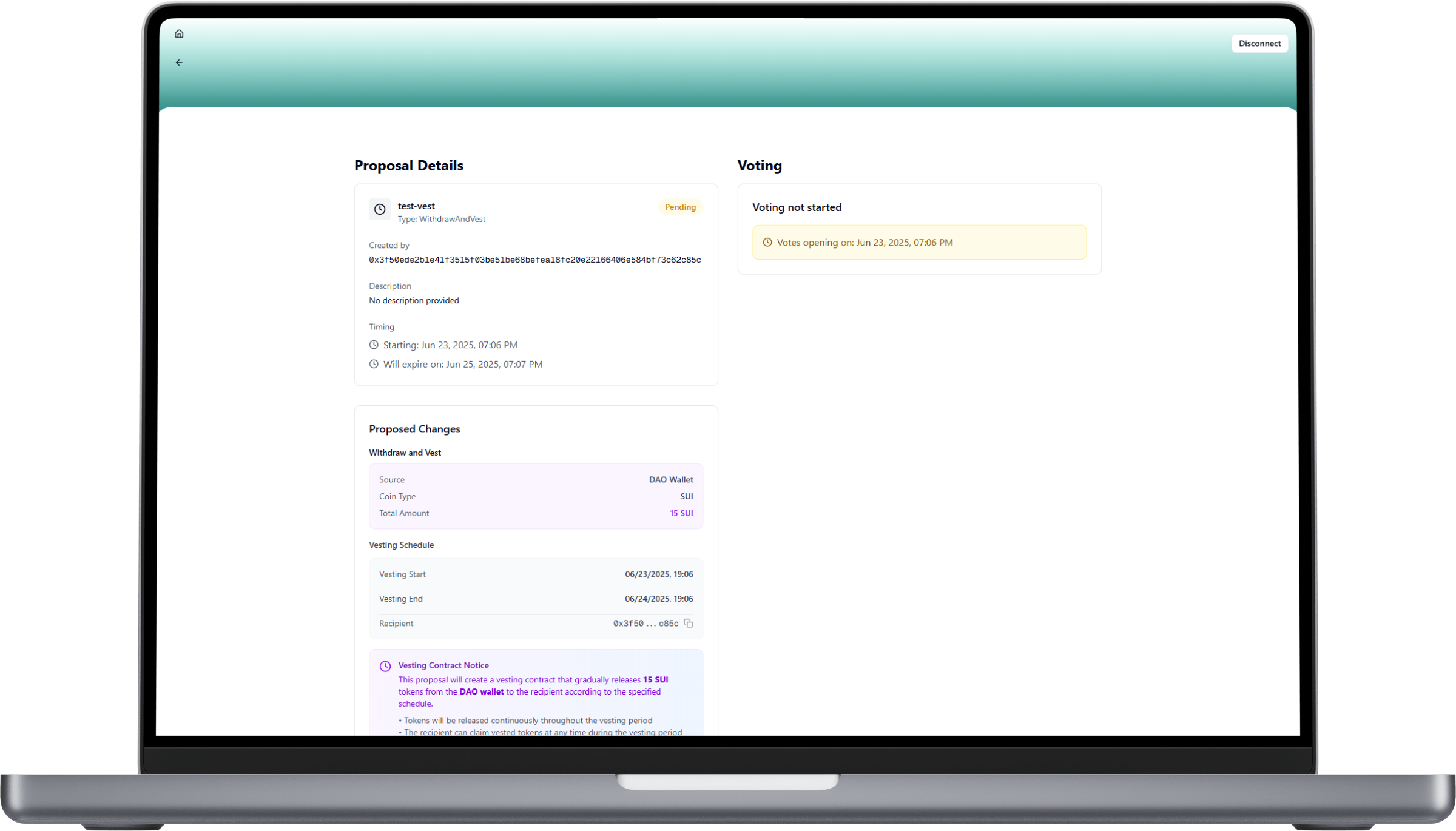 Account Tech DAO mac preview 3
